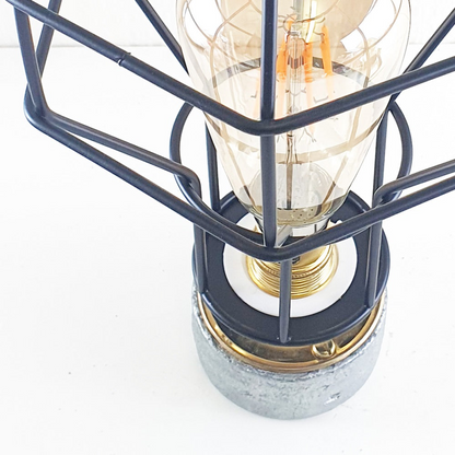 Industrial Lighting Ceiling and Wall Iron Pipe Cage Light ~1579