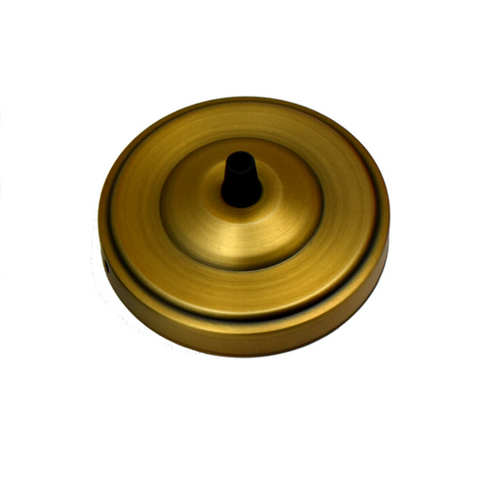 Yellow Brass Ceiling Rose 108mm Diameter Vintage Light Fitting~1466