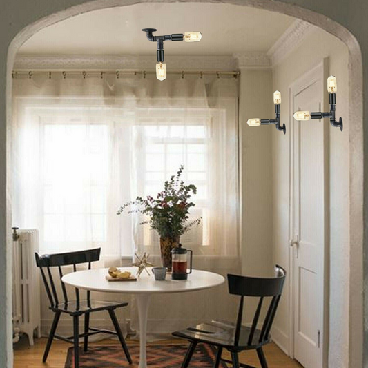 Retro pip Wall Ceiling Lamp Light Ceiling Vintage Industrial Sconce Fixture Rustic~1355