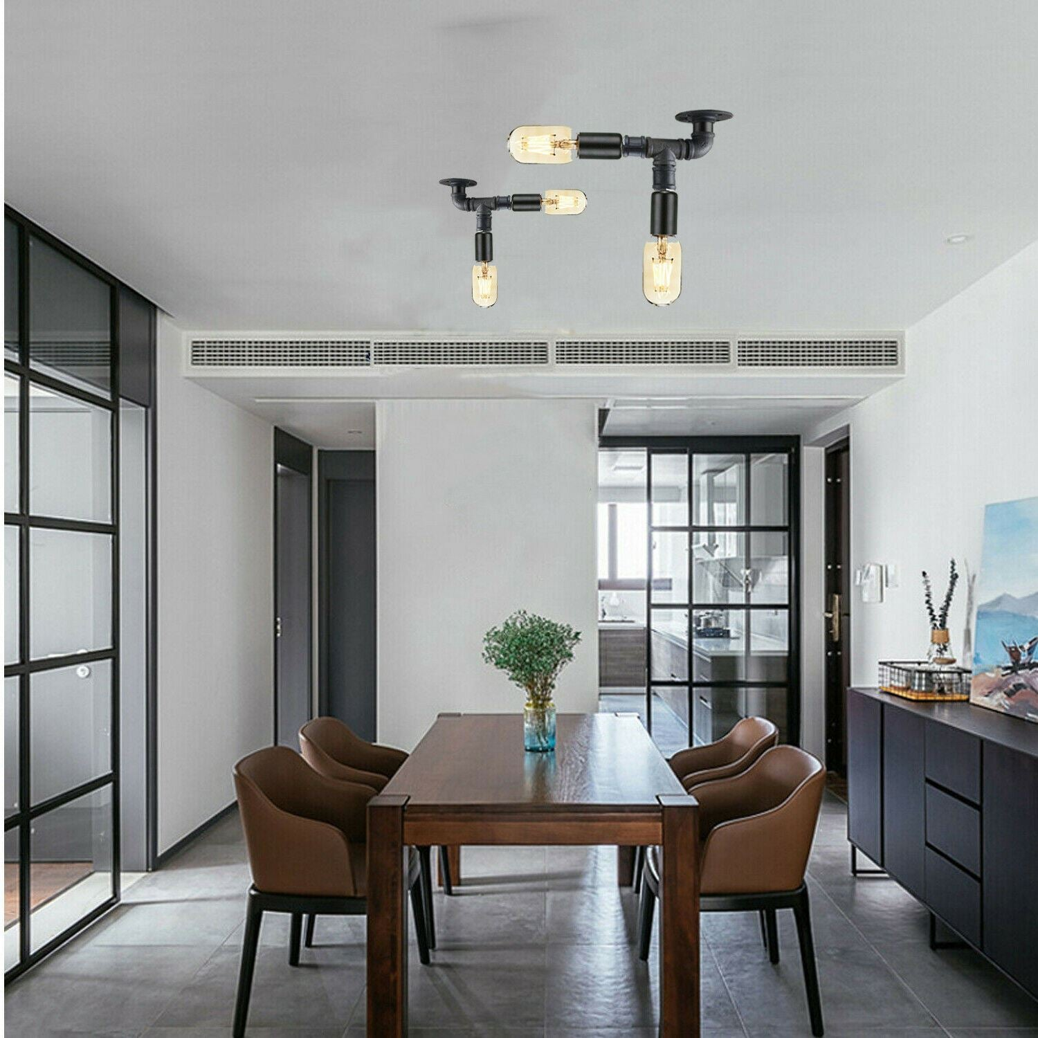 Retro pip Wall Ceiling Lamp Light Ceiling Vintage Industrial Sconce Fixture Rustic~1355