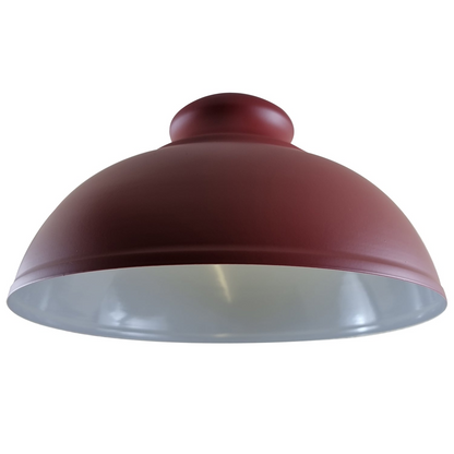 Burgundy Industrial Metal Easy Fit Curvy Shape Lamp Shade For Living Room Kitchen Dining Table Bedroom~1142