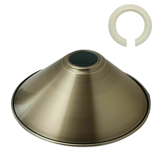 Modern Metal Green Brass Easy Fit Cone Shape Lampshade~1101