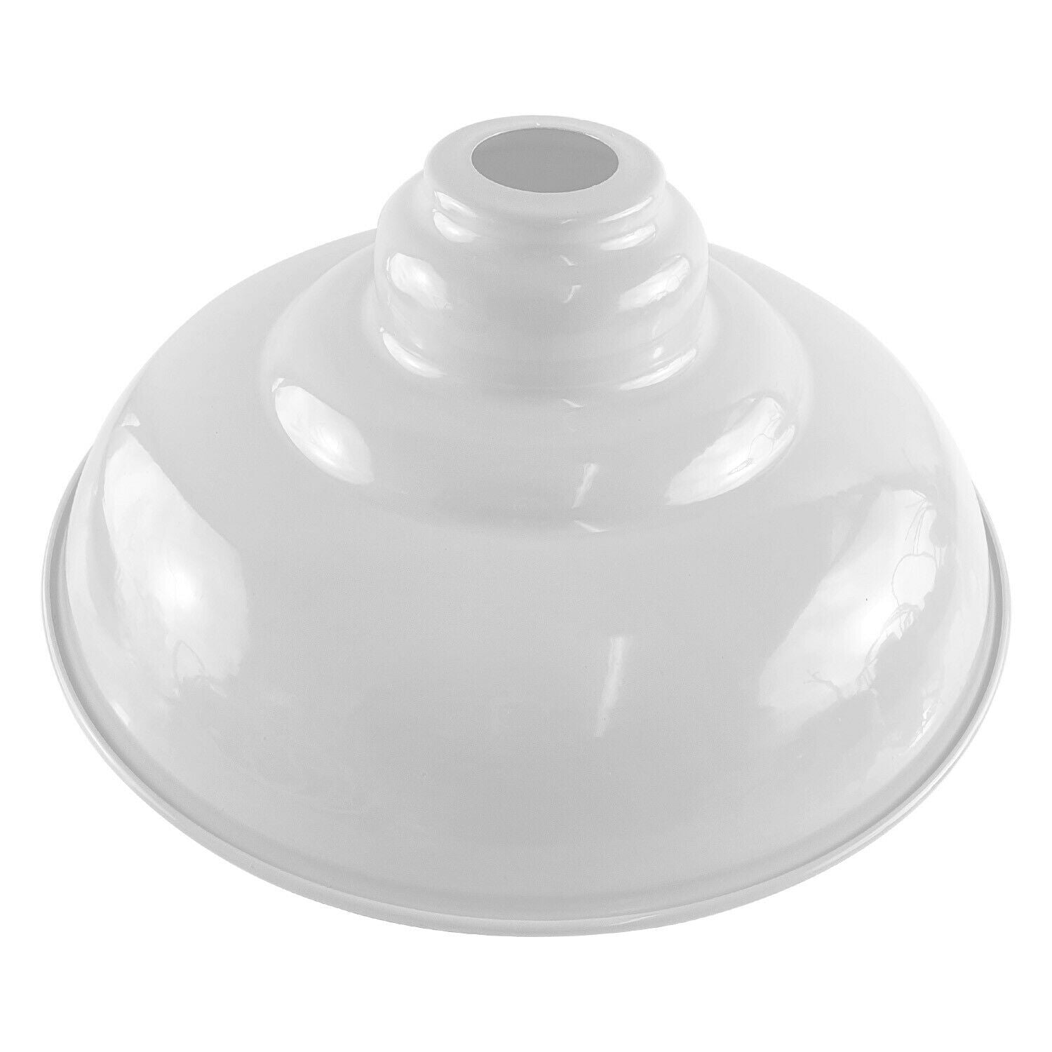 White Colour Gloss Metal Light Lampshade~1090