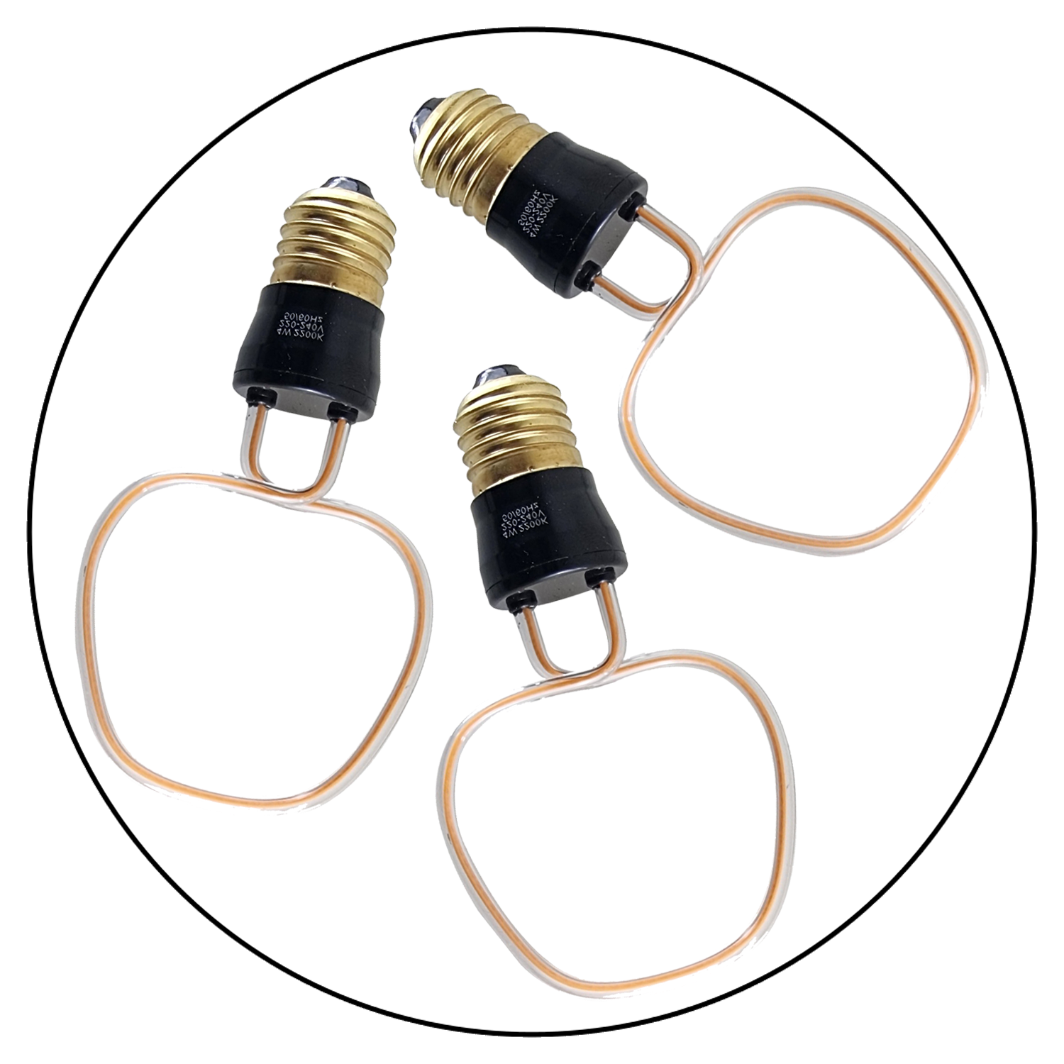 3 Pack 4W Retro LED Soft Filament E27 Decorative Industrial Light~1010