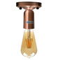 Vintage Retro Ceiling Light Modern Industrial Metal Flush Mount E27  Copper Holder