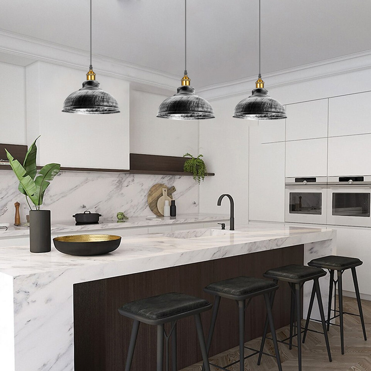 2 Pack Vintage Industrial Pendant Lights - Retro Loft Style~3569