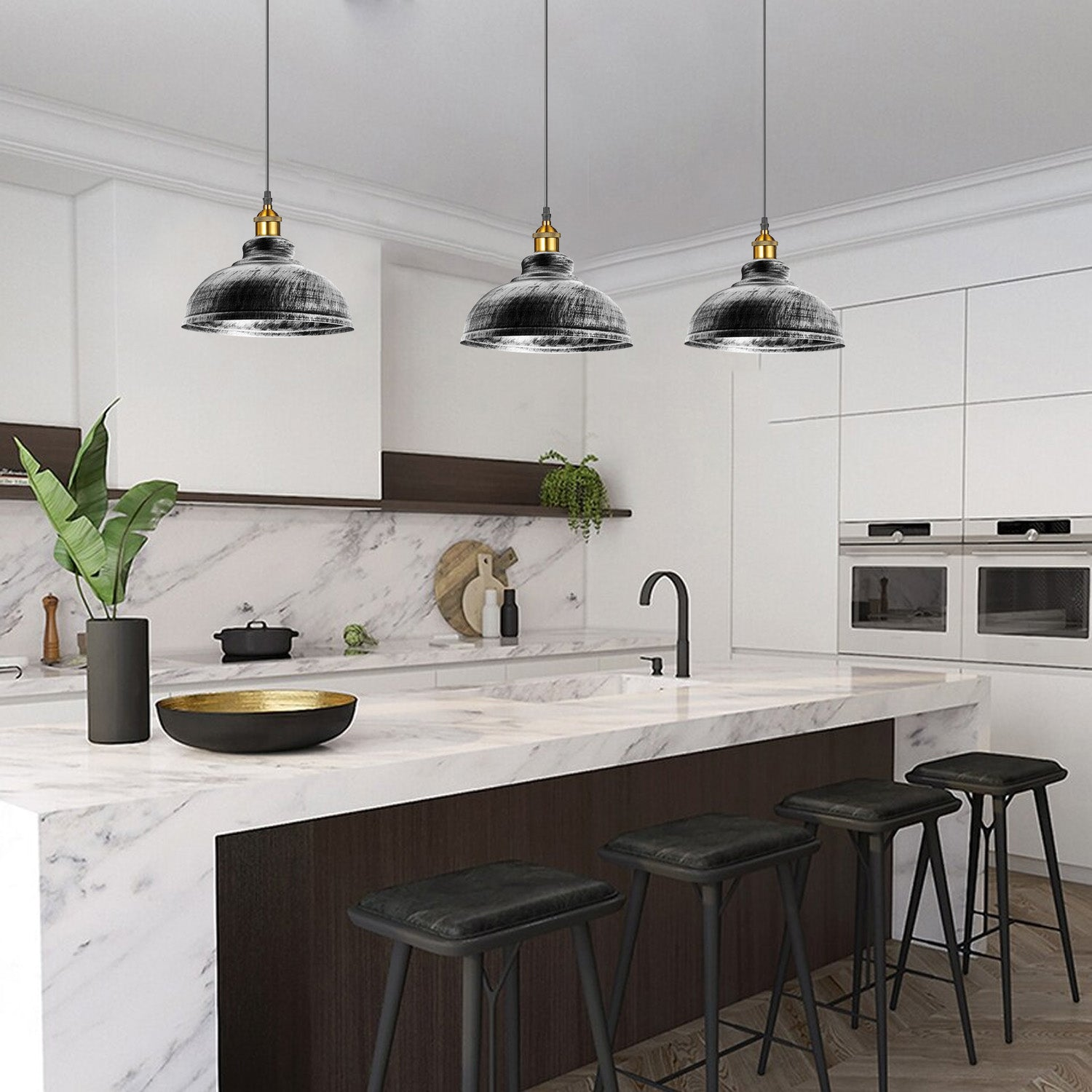 2 Pack Vintage Industrial Pendant Lights - Retro Loft Style~3569