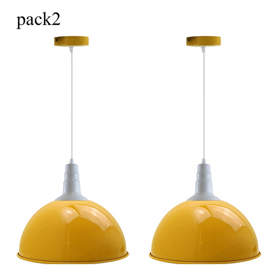 2 Pack Modern Vintage Industrial Retro Loft Metal Ceiling Lamp Shade Pendant Light~3575