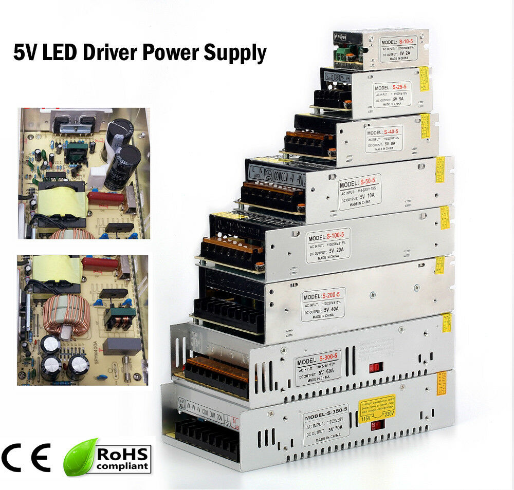 DC5V LED Driver Power Supply Transformer 240V IP20 for LED Strip,MR16 Led Transformer~3605