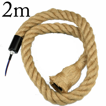 2m Rope Cage Vintage Ceiling Pendant Light ~3618